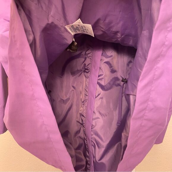 Land’s End women’s lavender purple nylon hooded jacket coat plus size squall 1X - Picture 10 of 12